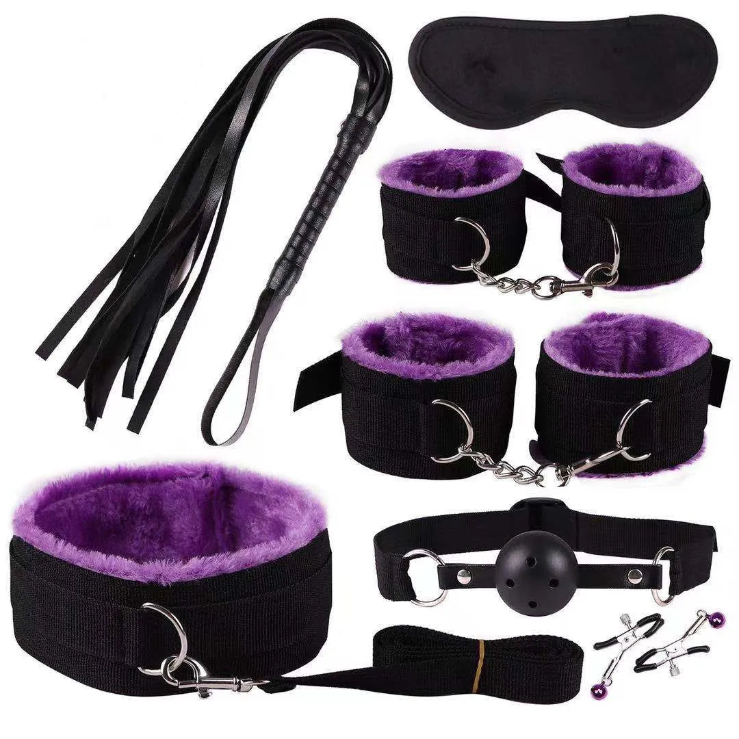 1Set 7/8 Pcs Sex toys For Women BDSM sexual couples kit erotic accessories handcuffs session sex game Adult Sexy Toys sexyshop
