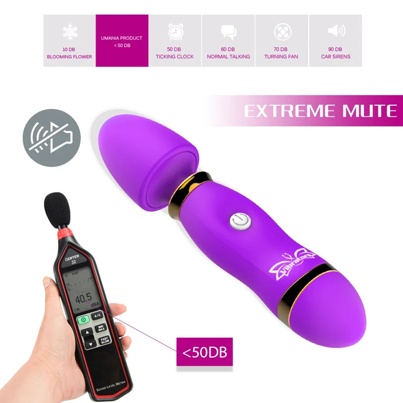 12 Speeds Vagina Vibrator AV Stick Rod Magic Wand Massager Female Masturbator G-Spot Sex Toys for Women Shop Clitoris Stimulator