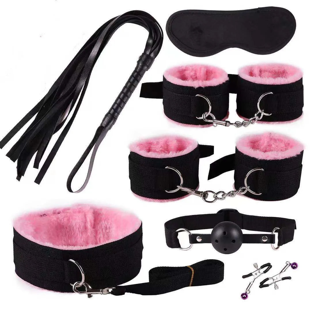 1Set 7/8 Pcs Sex toys For Women BDSM sexual couples kit erotic accessories handcuffs session sex game Adult Sexy Toys sexyshop